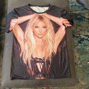 Britney Spears polyester tee. Medium